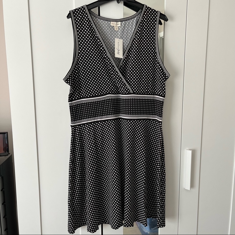 Maison Jules Sleeveless Black and White Dress Size XXL